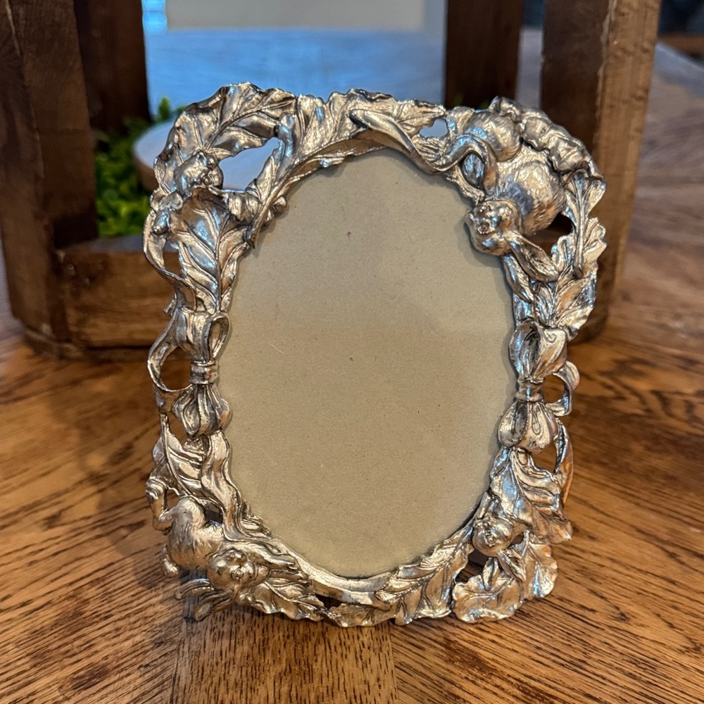 Arthur Court Silver Bunny Photo Frame